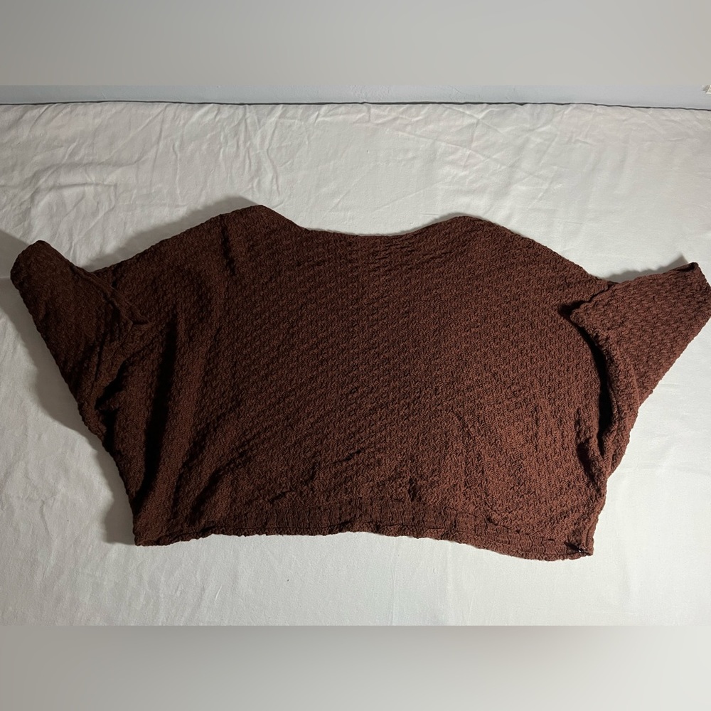 Urban Outfitters Cropped Sweater Women Size XS - Brown Crop Top Short Sleeve - Picture 8 of 8